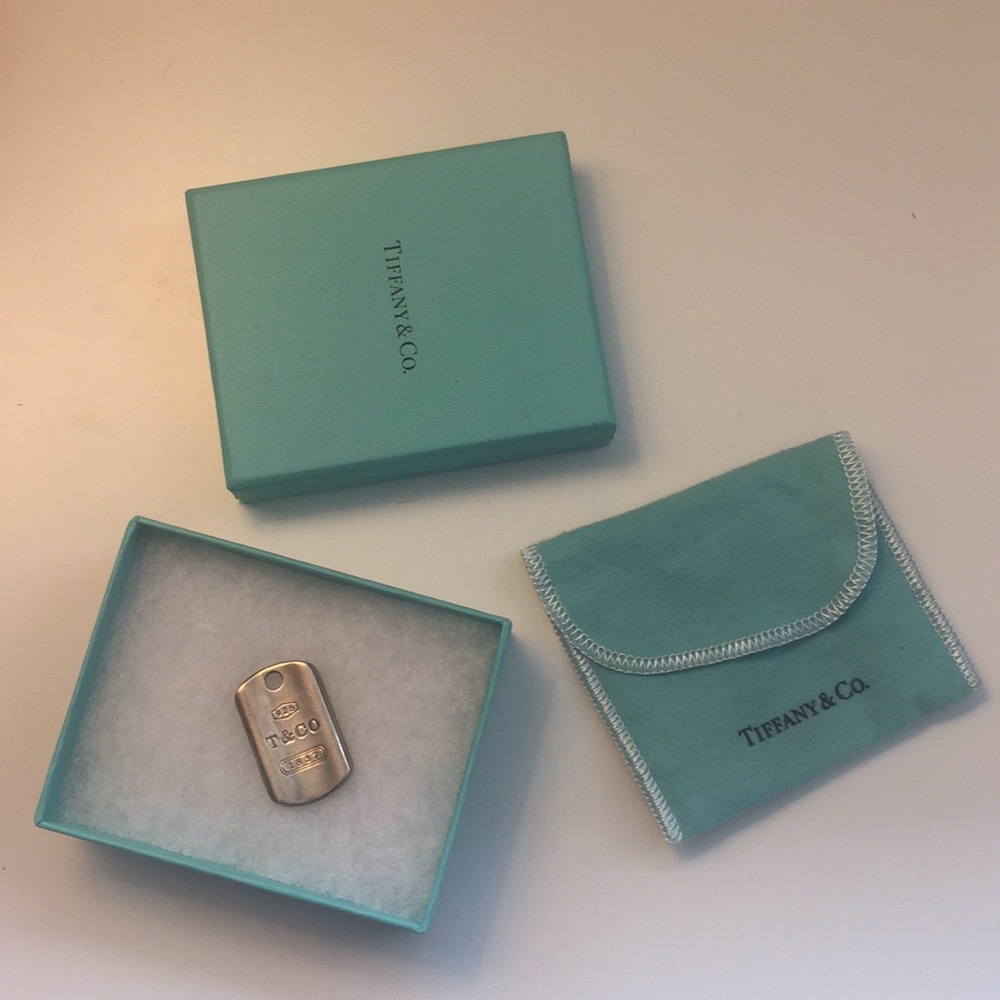 Tiffany & Co. Silver 1837 Dog Tag with bag and box